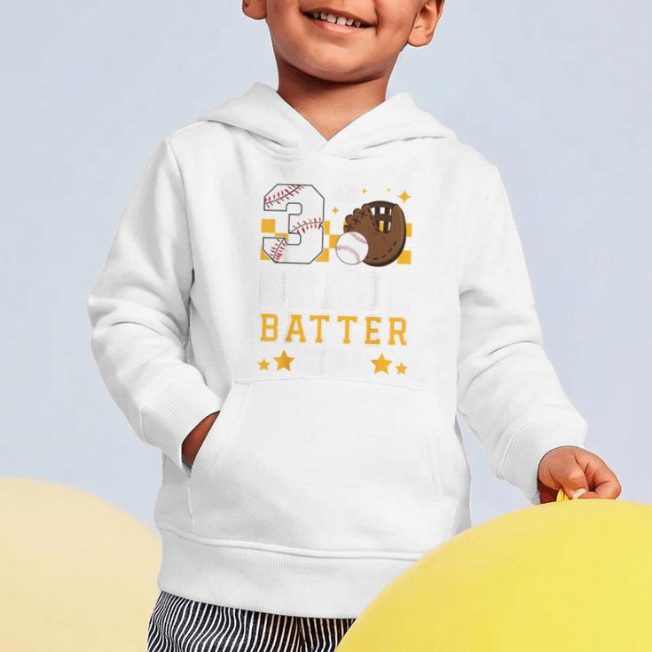 3rd Grade Batter Up Baseball First Day Back To School Graphic Toddler Hoodie