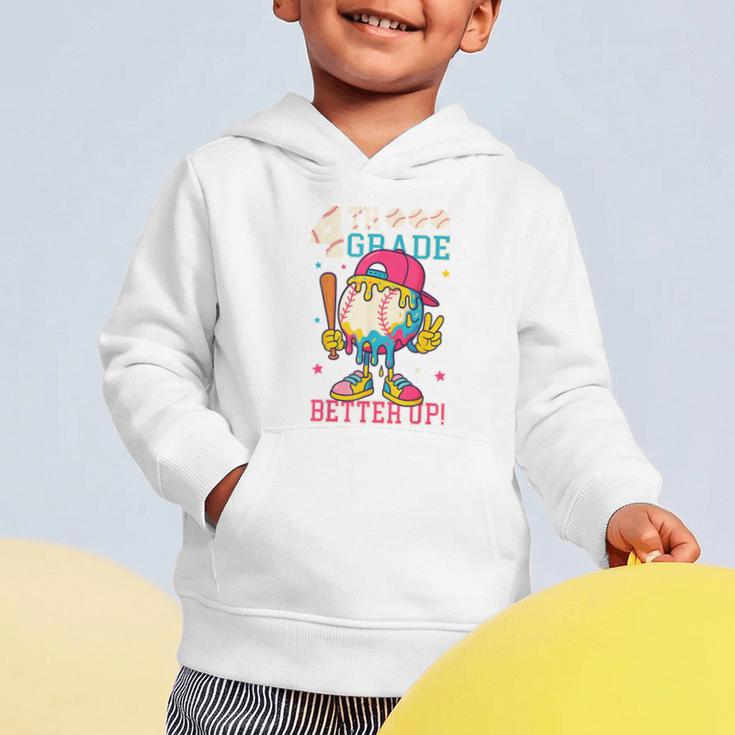 4th Grade Back To School Baseball Drip Ice Cream Game On Graphic Toddler Hoodie 4th Grade Back To School Baseball Drip Ice Cream Game On Graphic Toddler Hoodie
