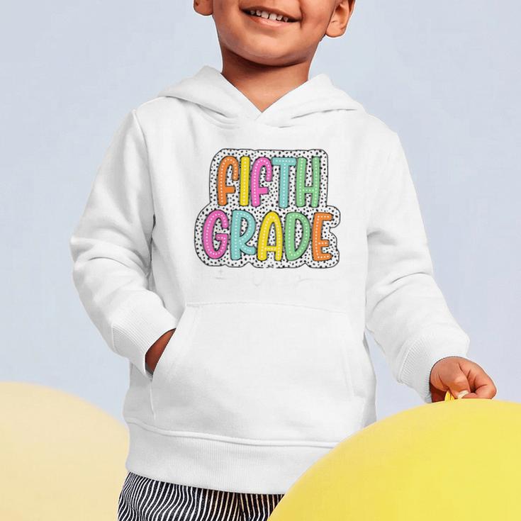 5th Fifth Grade Vibes Back To School Dalmatian Dots Graphic Toddler Hoodie