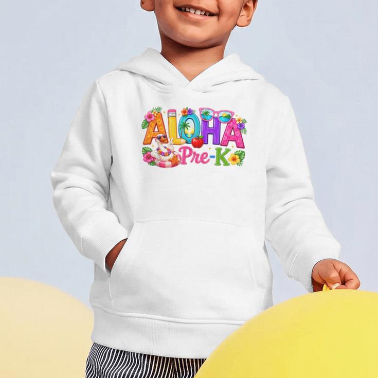 Aloha Pre-K Tropical Floral Beach Silly Goose Back To School Graphic Toddler Hoodie Aloha Pre-K Tropical Floral Beach Silly Goose Back To School Graphic Toddler Hoodie