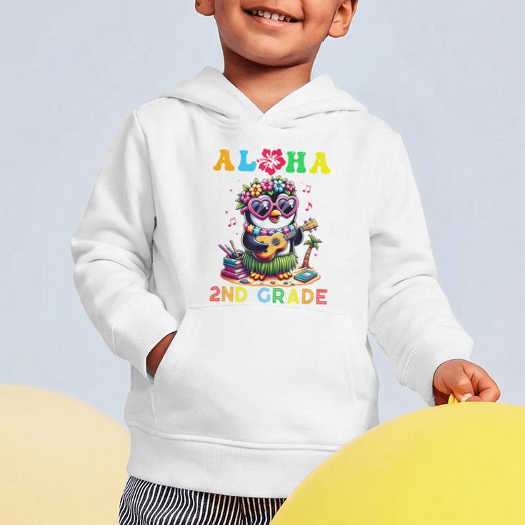 Aloha Second Grade Penguin Hawaii Back To School Kids Girl Graphic Toddler Hoodie Aloha Second Grade Penguin Hawaii Back To School Kids Girl Graphic Toddler Hoodie