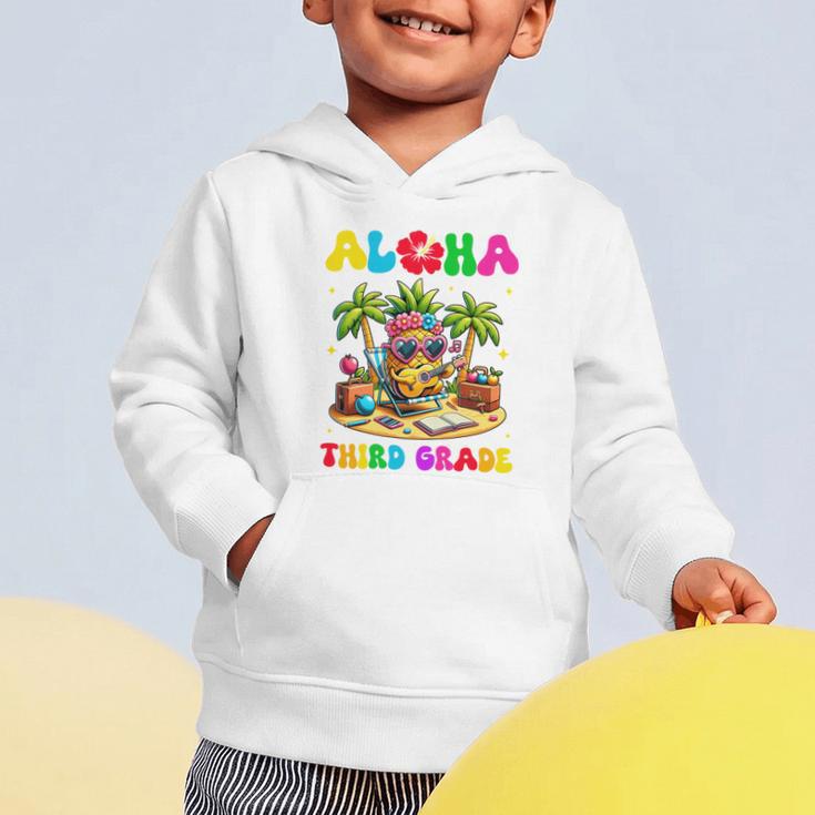 Aloha Third Grade Pineapple Hawaii Back To School Kids Girl Performance Graphic Toddler Hoodie