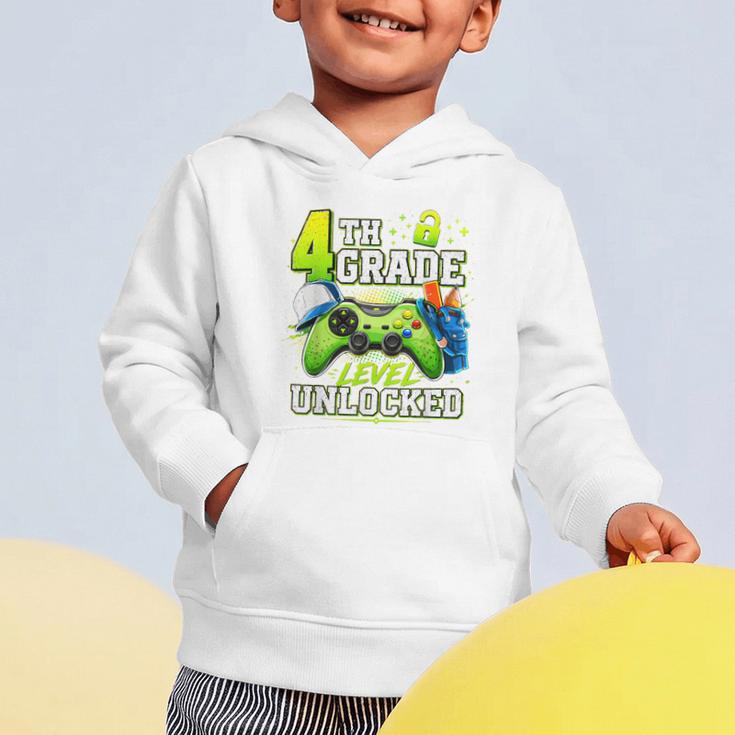 Back To School 4th Fourth Grade Level Unlocked Gamer Kid Graphic Toddler Hoodie Back To School 4th Fourth Grade Level Unlocked Gamer Kid Graphic Toddler Hoodie