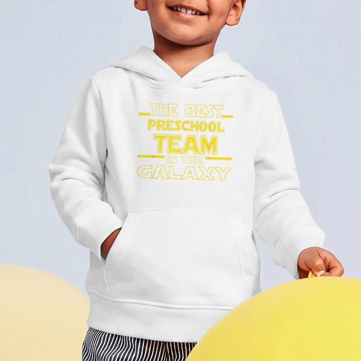 Back To School Best Preschool Team In The Galaxy Space Out Graphic Toddler Hoodie
