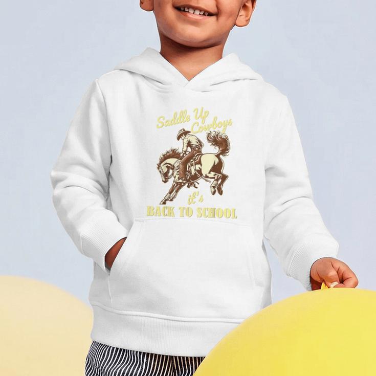 Back To School Cowboy Rodeo Country Western Saddle Up Boys Graphic Toddler Hoodie