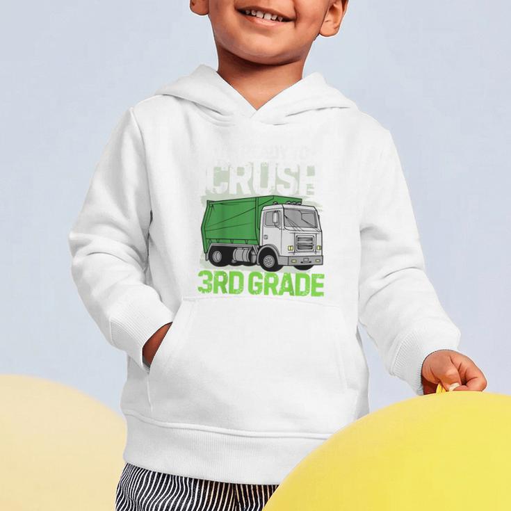Back To School First Day Of 3rd Grade Garbage Truck Boys Graphic Toddler Hoodie