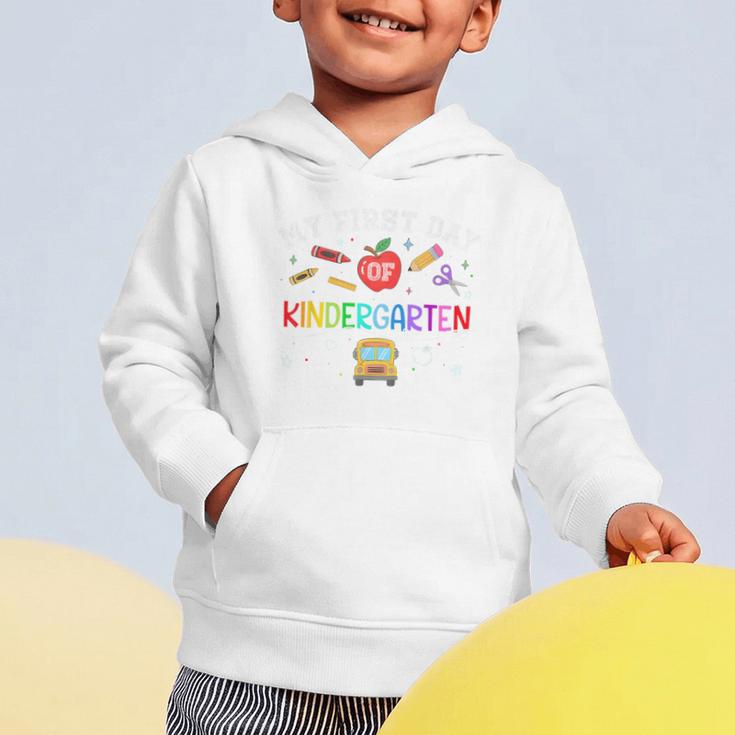 Back To School My First Day Of Kindergarten Boy Girl Graphic Toddler Hoodie Back To School My First Day Of Kindergarten Boy Girl Graphic Toddler Hoodie