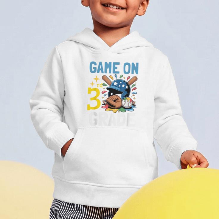 Back To School Game On Third Grade Baseball First Day Boys Graphic Toddler Hoodie
