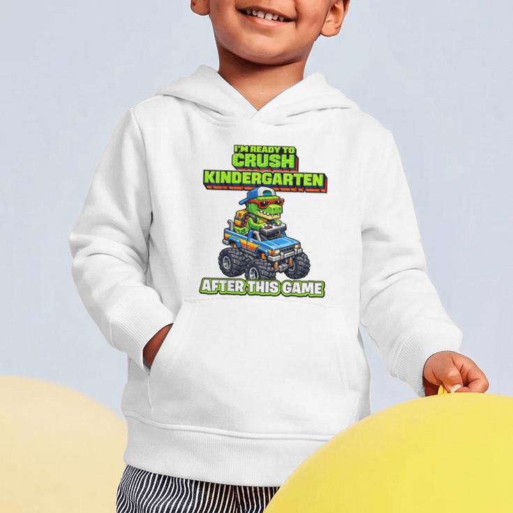 Back To School Kindergarten Retro Monster Truck Dinosaur Boy Graphic Toddler Hoodie