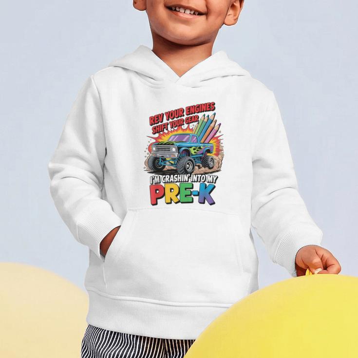 Back To School Pre-K Preschool Monster Truck First Day Boys Graphic Toddler Hoodie