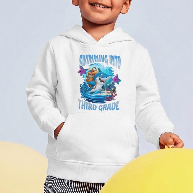 Back To School Third Grade Shark Graphic Toddler Hoodie Back To School Third Grade Shark Graphic Toddler Hoodie
