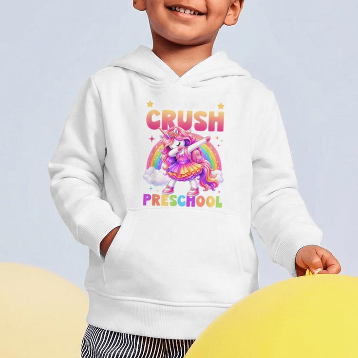 Back To School Unicorn Girls I'm Ready To Crush Preschool Graphic Toddler Hoodie Back To School Unicorn Girls I'm Ready To Crush Preschool Graphic Toddler Hoodie