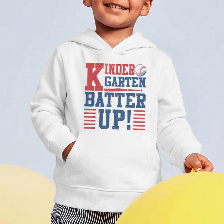Baseball Kindergarten Back To School Kindergarten Batter Up Graphic Toddler Hoodie