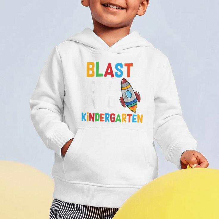Blast Off Into Kindergarten Back To School Rocket Graphic Toddler Hoodie