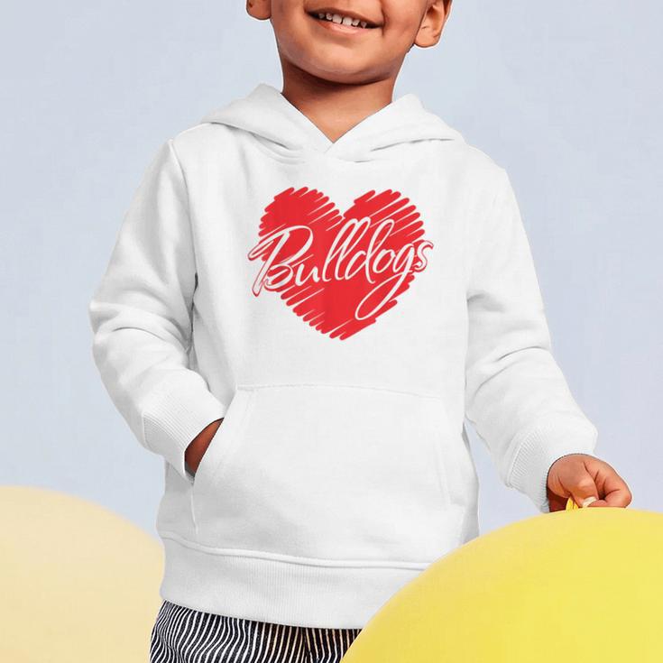 Bulldogs Heart Back To School Spirit R Graphic Toddler Hoodie Bulldogs Heart Back To School Spirit R Graphic Toddler Hoodie