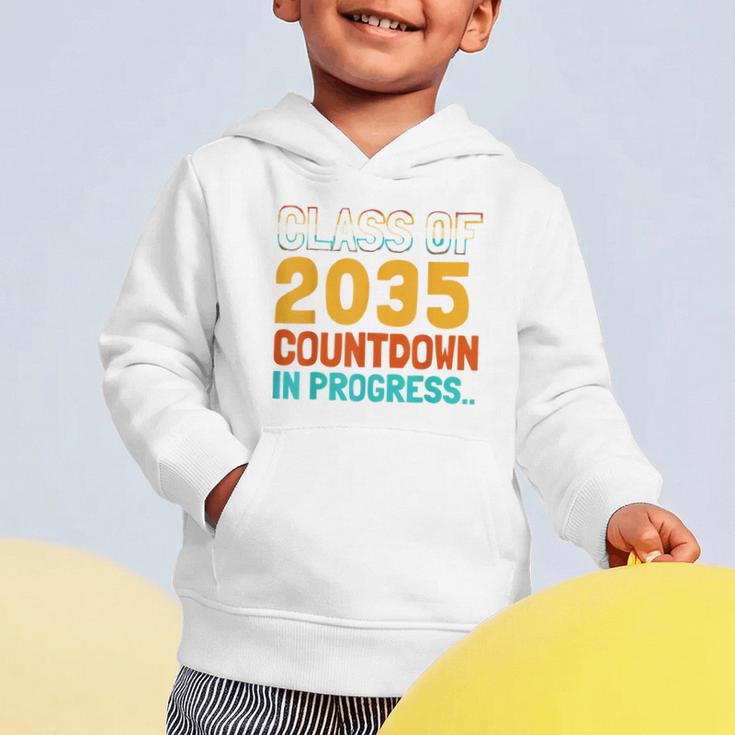 Class Of 2035 Countdown In Progress Fun Back To School Retro Graphic Toddler Hoodie