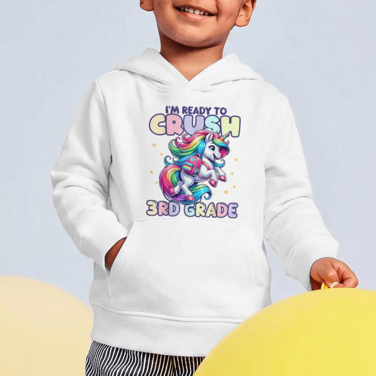 Crush 3rd Grade Girls Back To School Unicorn First Day Cute Graphic Toddler Hoodie Crush 3rd Grade Girls Back To School Unicorn First Day Cute Graphic Toddler Hoodie