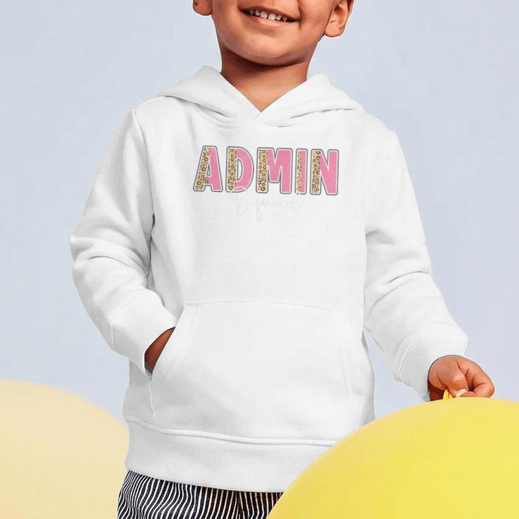 Cute Admin Squad Crew Team Back To School Administration Graphic Toddler Hoodie