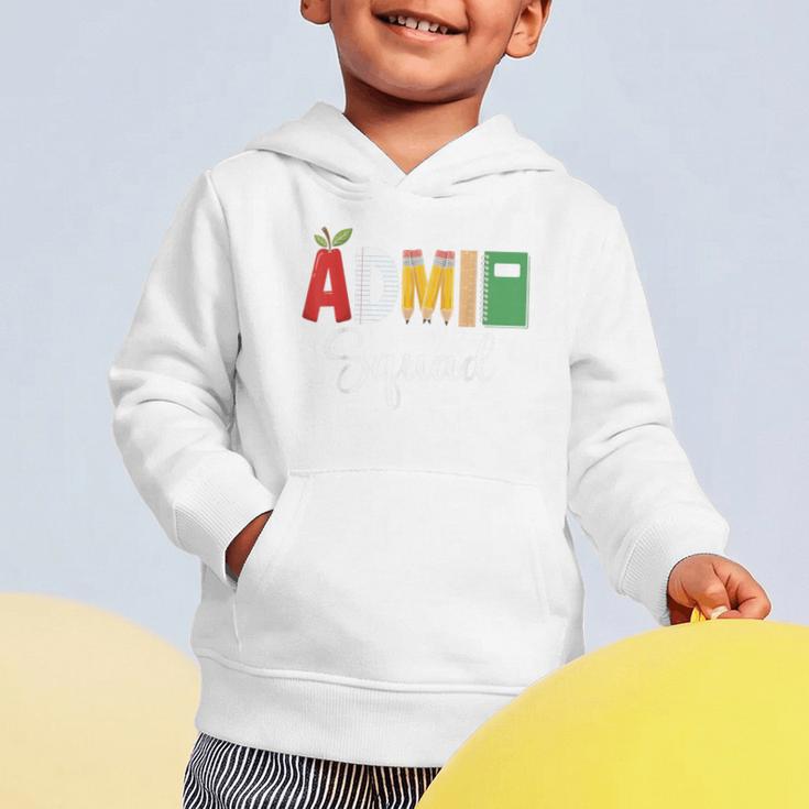 Cute Admin Squad Crew Team Back To School Office Staff Team Graphic Toddler Hoodie Cute Admin Squad Crew Team Back To School Office Staff Team Graphic Toddler Hoodie