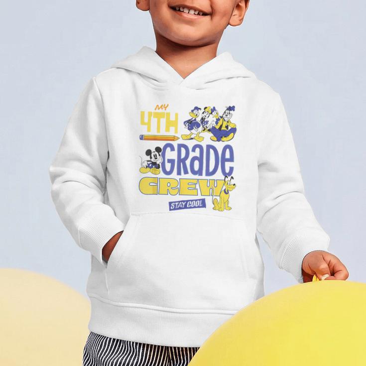 Disney My 4th Grade Crew Stay Cool Back To School Friends Graphic Toddler Hoodie Disney My 4th Grade Crew Stay Cool Back To School Friends Graphic Toddler Hoodie
