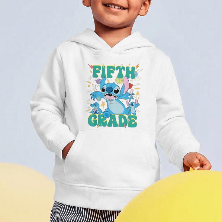 Disney Stitch Fifth Grade Back To School 1st Day Of School Graphic Toddler Hoodie