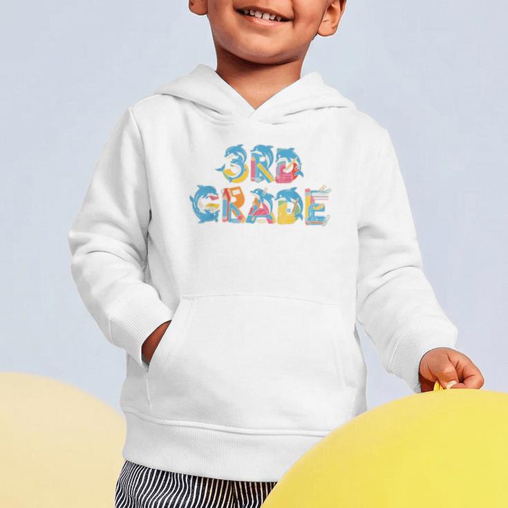 Dolphin Third Grade Back To School Kids Boys Girls Graphic Toddler Hoodie Dolphin Third Grade Back To School Kids Boys Girls Graphic Toddler Hoodie
