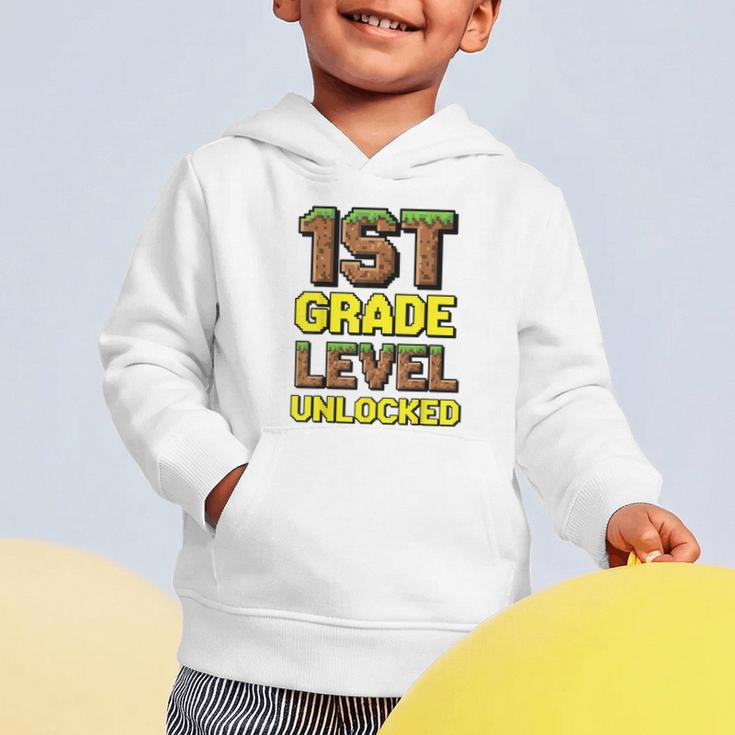First Day Of 1st Grade Level Unlocked Back To School For Boy Graphic Toddler Hoodie First Day Of 1st Grade Level Unlocked Back To School For Boy Graphic Toddler Hoodie