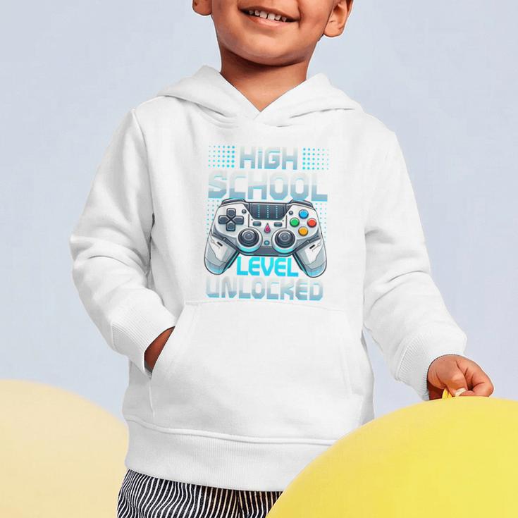 First Day Of High School Level Unlocked Back To School Gamer Graphic Toddler Hoodie First Day Of High School Level Unlocked Back To School Gamer Graphic Toddler Hoodie