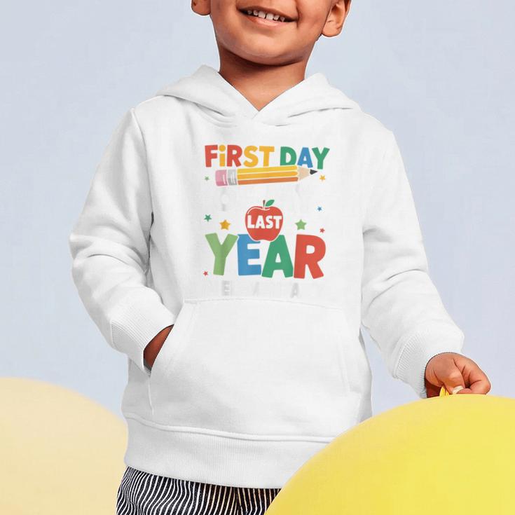 First Day Of My Last Year In Elementary Back To School Graphic Toddler Hoodie