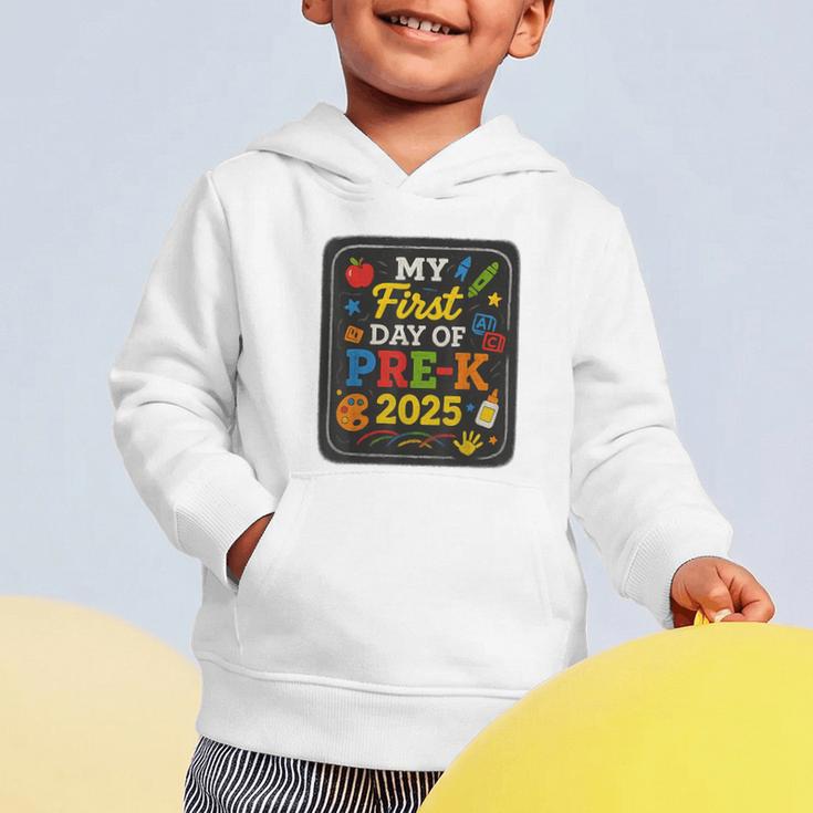 My First Day Of Pre-K 2025 Back To School Kids Graphic Toddler Hoodie