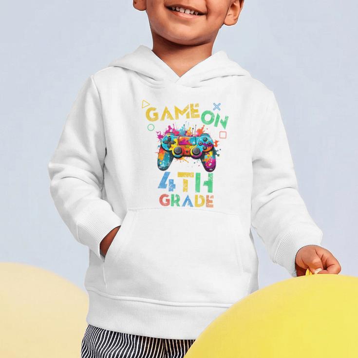 Game On 4th Grade Boys Kids Back To School Graphic Toddler Hoodie Game On 4th Grade Boys Kids Back To School Graphic Toddler Hoodie