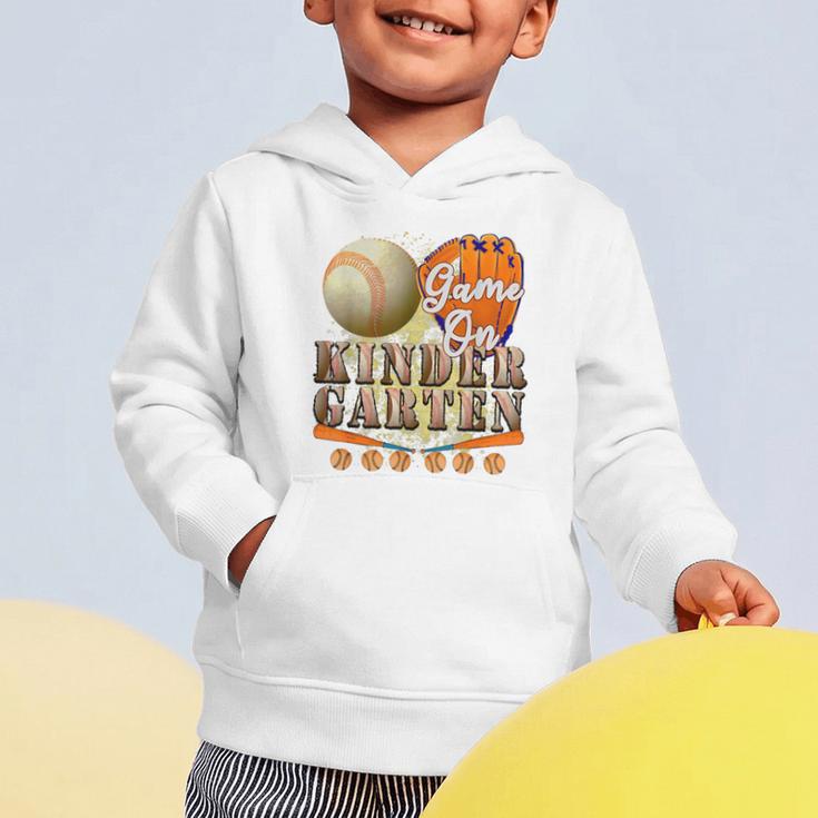 Game On Kindergarten Baseball Back To School Student Kid Boy Graphic Toddler Hoodie Game On Kindergarten Baseball Back To School Student Kid Boy Graphic Toddler Hoodie