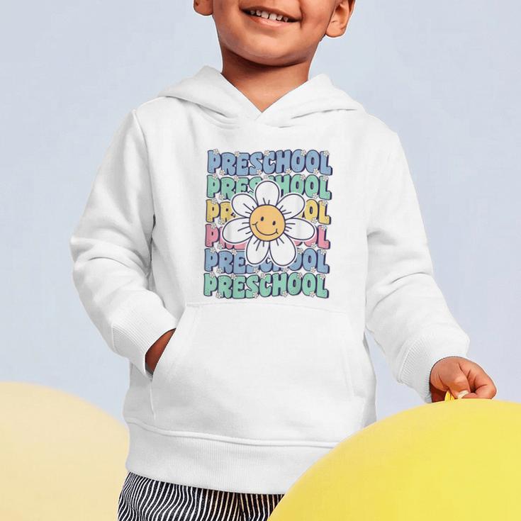 Groovy Preschool Cute Back To School First Day Of Pre K Graphic Toddler Hoodie Groovy Preschool Cute Back To School First Day Of Pre K Graphic Toddler Hoodie