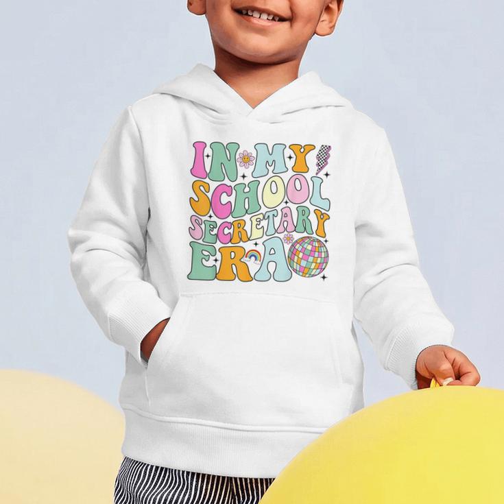 Groovy In My School Secretary Era Back To School Graphic Toddler Hoodie