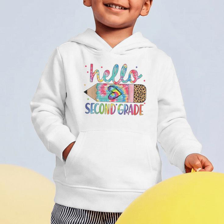 Hello Second Grade Pencil Tie Dye Back To School 2nd Grade Graphic Toddler Hoodie Hello Second Grade Pencil Tie Dye Back To School 2nd Grade Graphic Toddler Hoodie