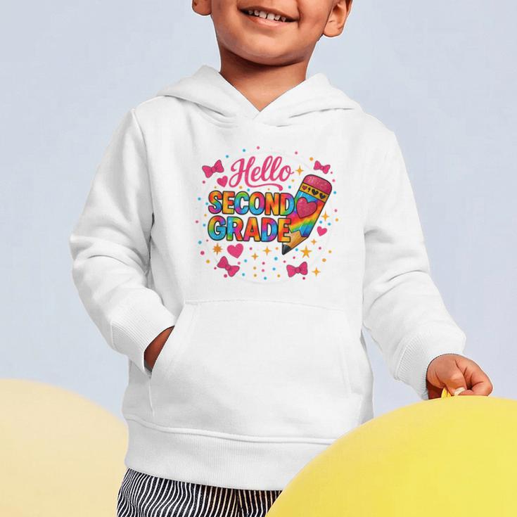 Hello Second Grade Tie Dye Pencil Back To School 2nd Grade Graphic Toddler Hoodie Hello Second Grade Tie Dye Pencil Back To School 2nd Grade Graphic Toddler Hoodie