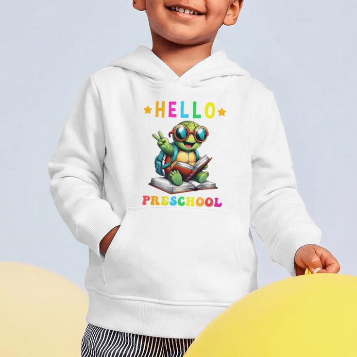 Hello Turtle Lovers From Back To School For Boys And Girls Graphic Toddler Hoodie Hello Turtle Lovers From Back To School For Boys And Girls Graphic Toddler Hoodie