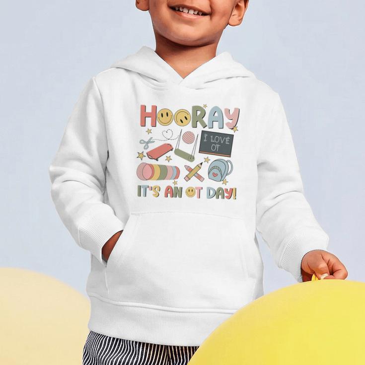 Hooray It’s An OT Day Occupational Therapy Back To School Premium Tri-Blend Graphic Toddler Hoodie