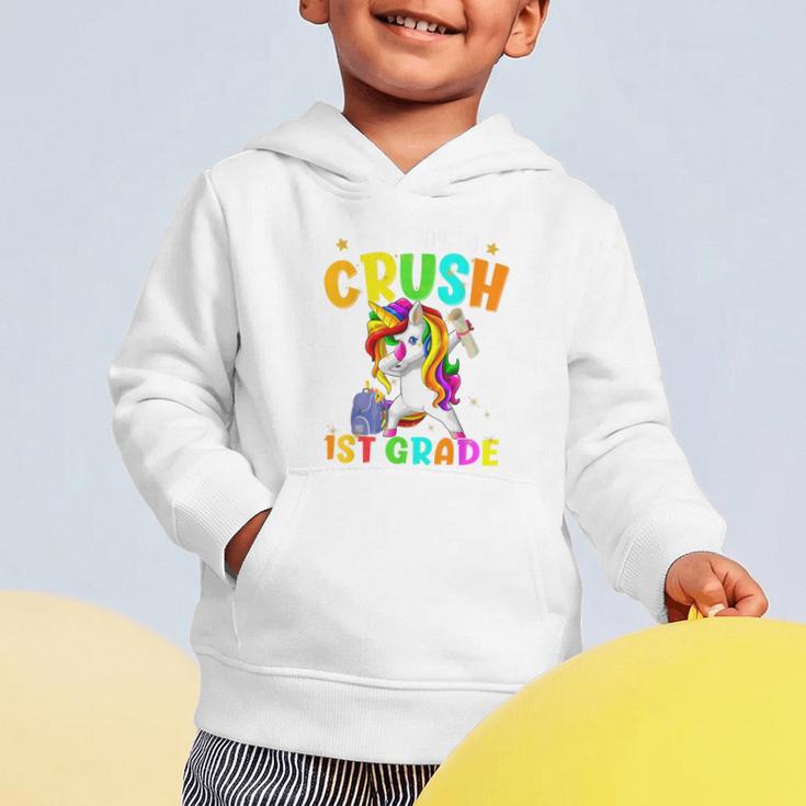 I'm Ready To Crush 1st Grade Dabbing Unicorn Back To School Graphic Toddler Hoodie I'm Ready To Crush 1st Grade Dabbing Unicorn Back To School Graphic Toddler Hoodie