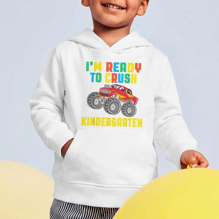 I'm Ready To Crush Kindergarten Dinosaur Back To School Boys Graphic Toddler Hoodie I'm Ready To Crush Kindergarten Dinosaur Back To School Boys Graphic Toddler Hoodie