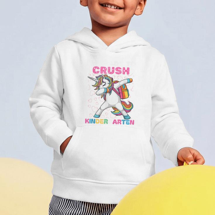 I'm Ready To Crush Kindergarten Unicorn Back To School Graphic Toddler Hoodie