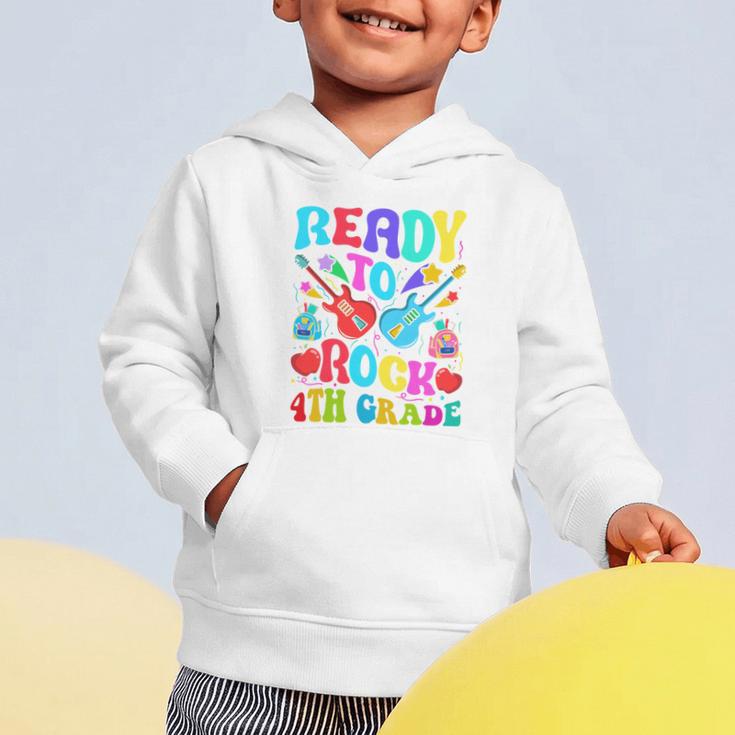 Im Ready To Rock 4th Grade Back To School 4th Grade Guitar Performance Graphic Toddler Hoodie