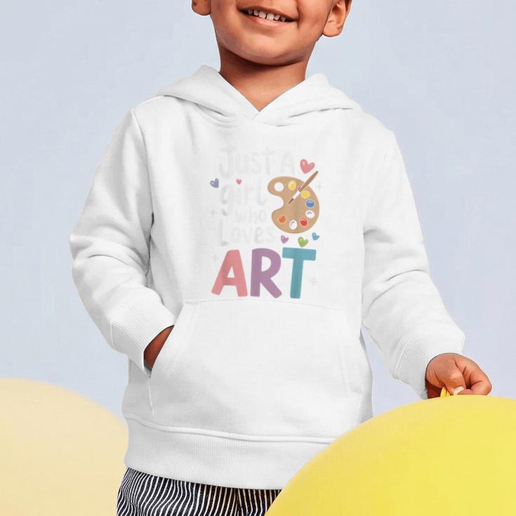 Just a Girl Who Loves Art Cute Back To School Kids Girls Graphic Toddler Hoodie Just a Girl Who Loves Art Cute Back To School Kids Girls Graphic Toddler Hoodie