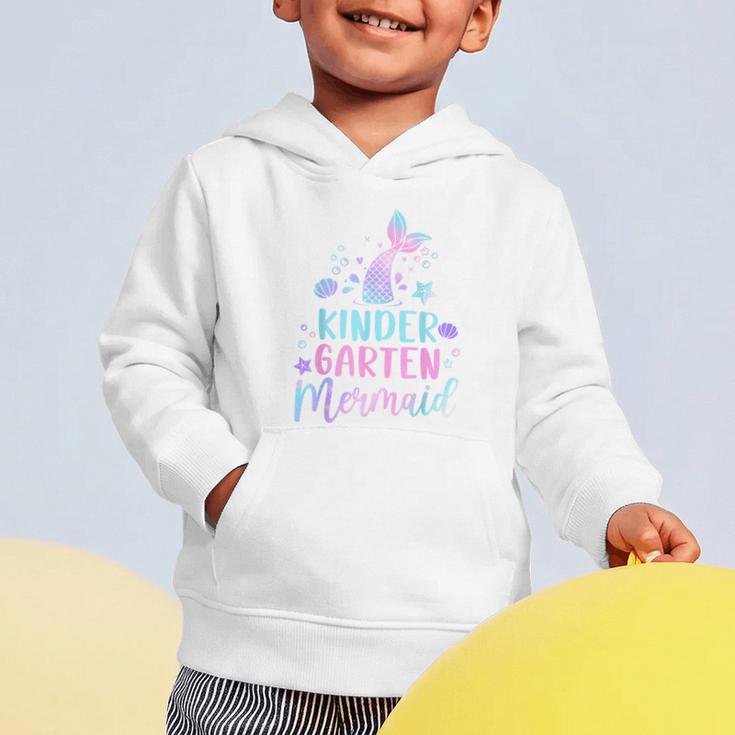 Kindergarten Mermaid Back To School Girls First Day Kinder Graphic Toddler Hoodie