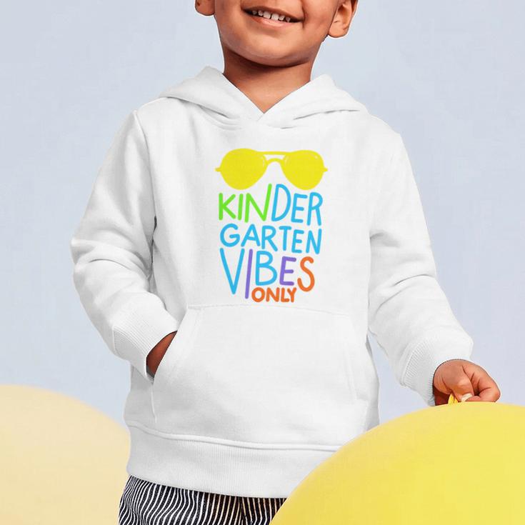 Kindergarten Vibes Only Glow Sunglasses Back To School Graphic Toddler Hoodie Kindergarten Vibes Only Glow Sunglasses Back To School Graphic Toddler Hoodie