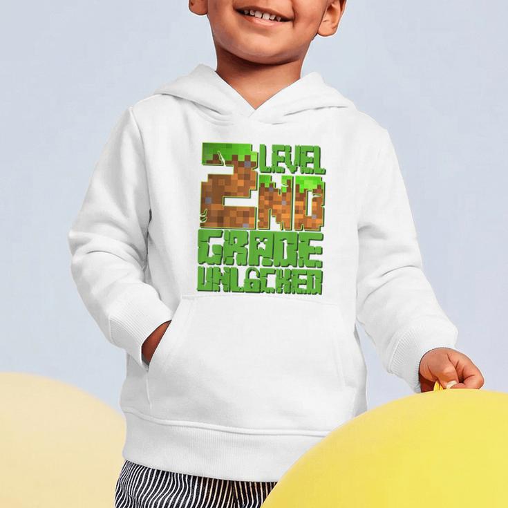 Level 2nd Grade Unlocked Game Pixel Kids Boy Back To School Graphic Toddler Hoodie