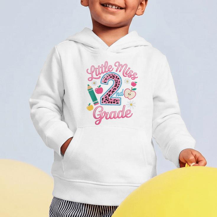 Little Miss 2nd Grade Grader Girls 1st Day Back To School Graphic Toddler Hoodie Little Miss 2nd Grade Grader Girls 1st Day Back To School Graphic Toddler Hoodie