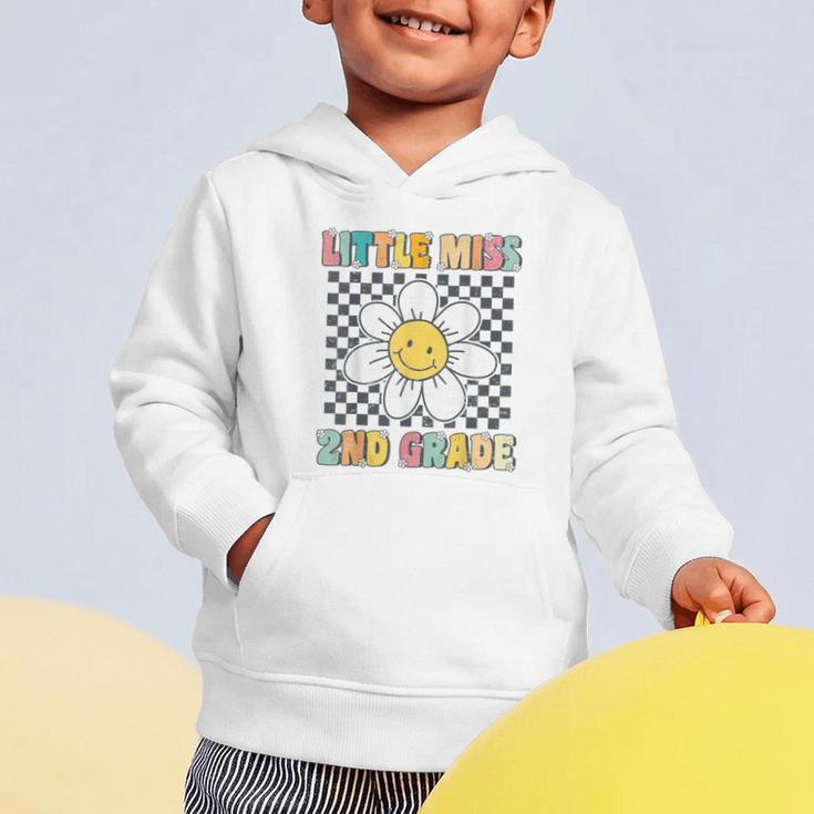 Little Miss 2nd Grade Retro Groovy 2nd Grade Back To School Graphic Toddler Hoodie Little Miss 2nd Grade Retro Groovy 2nd Grade Back To School Graphic Toddler Hoodie