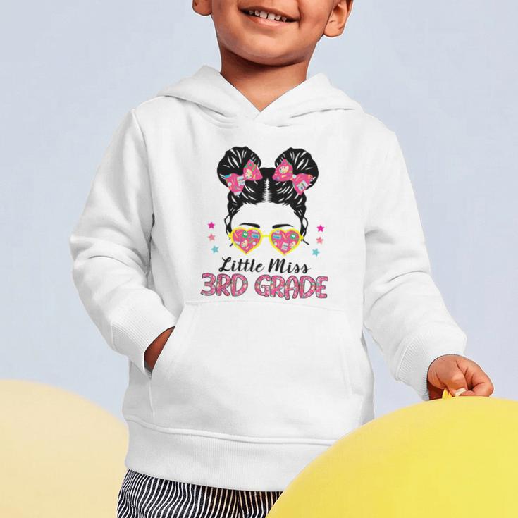 Little Miss 3rd Grade Messy Bun Back To School Graphic Toddler Hoodie Little Miss 3rd Grade Messy Bun Back To School Graphic Toddler Hoodie