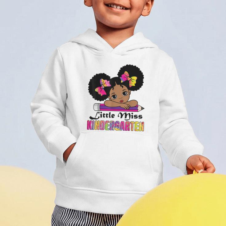 Little Miss Kindergarten Afro Puff Girl Back To School Graphic Toddler Hoodie Little Miss Kindergarten Afro Puff Girl Back To School Graphic Toddler Hoodie